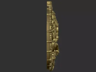 sudarshana narashimha murti  pendant hd stl file 3D print model