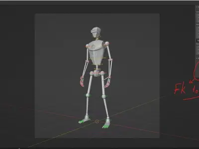 Humanoid Robot Low-poly 3D model buy