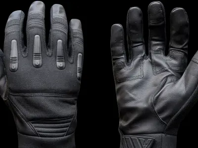 Tactical Gloves 038 Low-poly 3D model