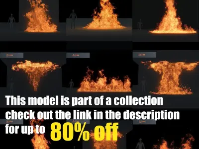 3D Big Fire Animation 3D model purchase