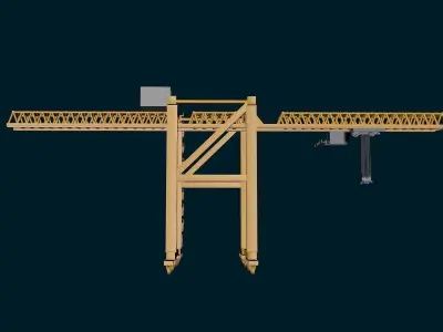 Containter Crane Low-poly 3D model
