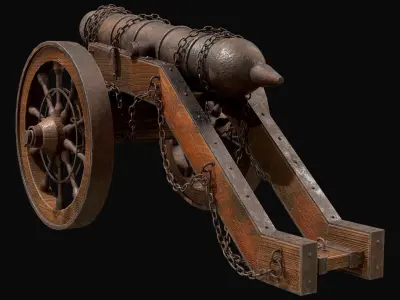 Cannon-5-Old Version Low-poly 3D model