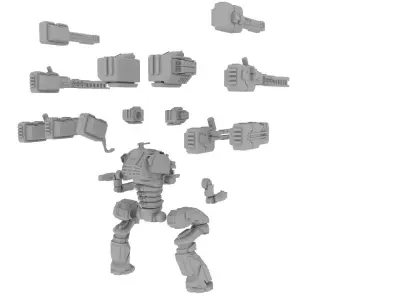 28mm Heavy Mech Kit - Wolverine 3D print model