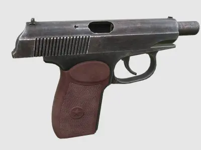Makarov Pistol Low-poly 3D model
