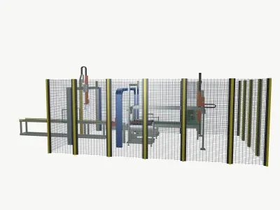 Automatic Wrapping Machine Low-poly 3D model