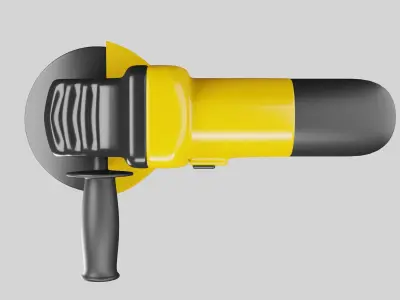 Yellow angle grinding machine tool 3D model