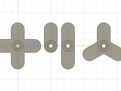 Servo sticks Free 3D print model