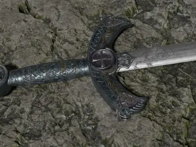 sword Low-poly 3D model 22