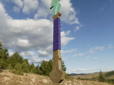 The Spiral Sword - High Poly Model  3D model