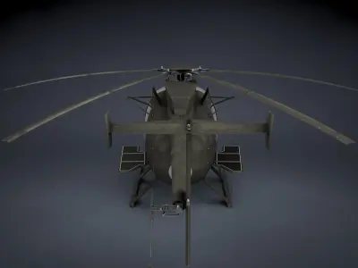MH-6 Little Bird SOAR Transport Low-poly 3D model