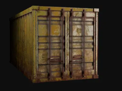 Low-Poly Sea Container v2 Low-poly 3D model
