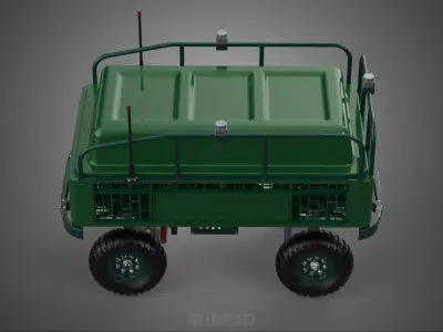 AUTONOMOUS TACTICAL GREEN MILITARY ARMY UNMANNED GROUND VEHICLE 3D model