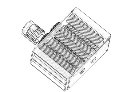 Industrial shredder 3D model