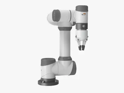  White Collaborative Robot w Gripper 