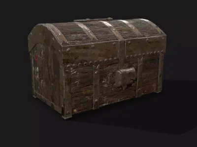 Medieval Box Low-poly 3D model