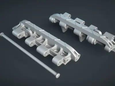 Panzer VI Tiger Tracks 3D model