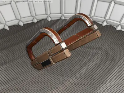 Wood Stairs Construction Element 11  Low-poly 3D model