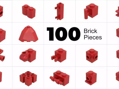 TwindBricks3D - 100 Bricks Modifield collection 3D print model