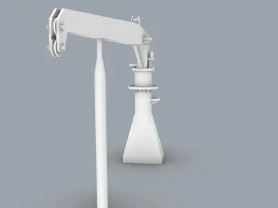 LNG Ships Deck Crane 2 Low-poly 3D model