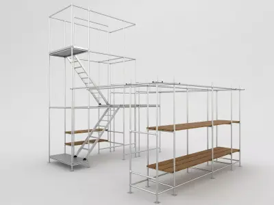 Scaffold tower 9 3D model