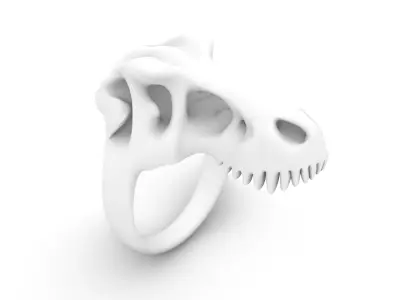 T-Rex Skull Ring 3D print model
