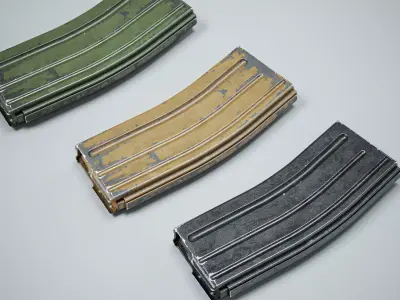 Magazine AR M16 M4 Stanag Low-poly 3D model