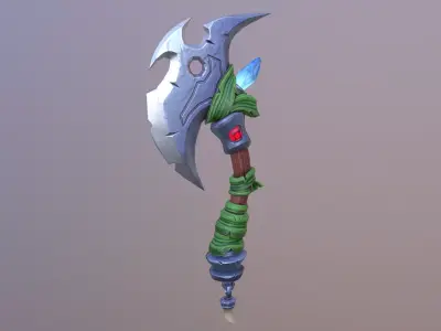 Stylized axe Low-poly 3D model