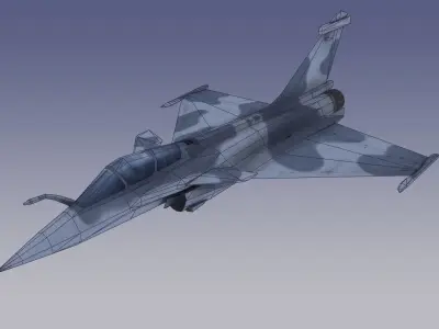 Dassault Rafale Jet Fighter Low-poly 3D model