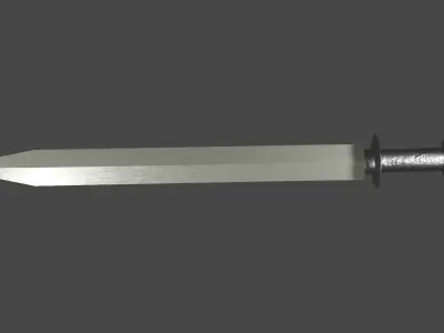 Spatha sword with Khora handle Low-poly 3D model