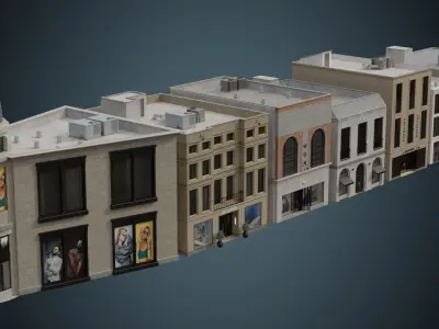 Buildings Collection 2 Low-poly 3D model