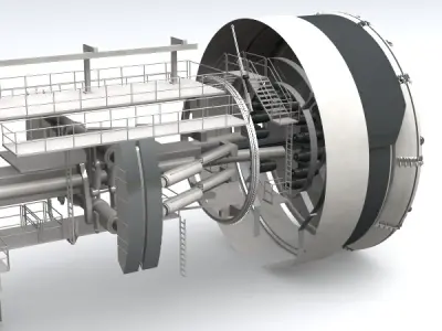 Tunnel Boring Machine TBM 3D model