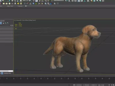 Golden Retriever tracking dog pet hunting dog house dog 3D model