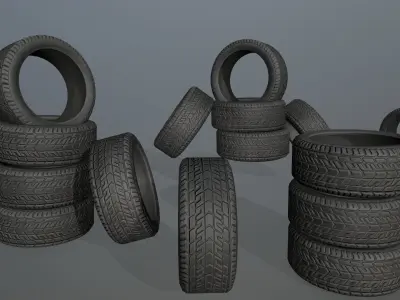 tire 1 tyres Low-poly 3D model