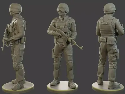 CzechSlovak Police Tactical Unit CPTU1 003 3D print model