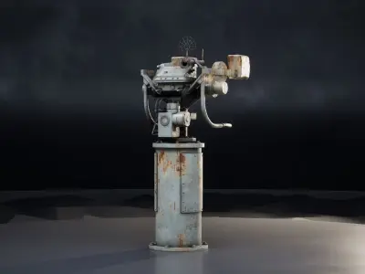 Navy Battleship Gun Director Low-poly 3D model