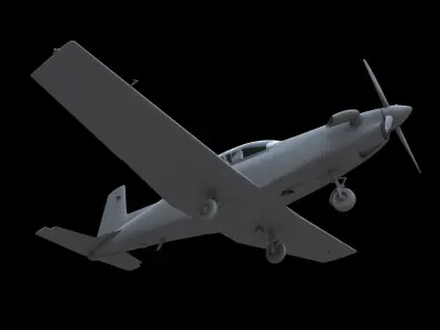 Pilatus PC-9 Free low-poly 3D model