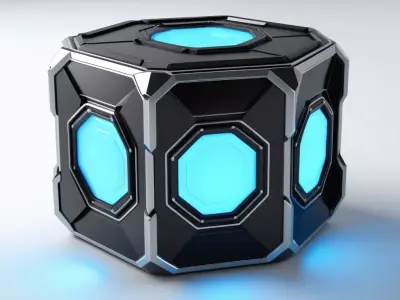 SciFi Energy Core Cube 3D model purchase