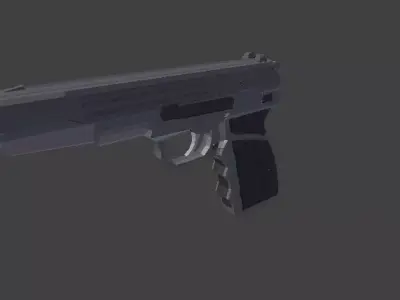 Browning Hi- Power Mk III 9mm Low Poly Pistola Low-poly 3D model