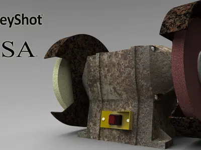 Bench grinder Free 3D model