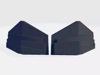 Military Band Rear Layer Low-poly 3D model
