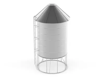 Steel Silo 3D model