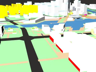 Buildings City building industrial park commercial housing 3D model V4
