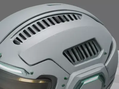 Sci-Fi Helmet 3D model purchase