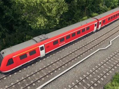 German Train - Deutsche Bahn BR 612 DBRegio Low-poly 3D model