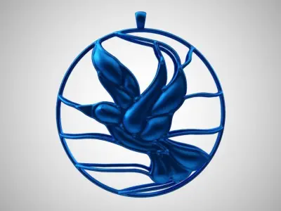 Cage Bird Necklace 3D print model
