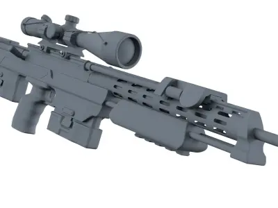 COD Bo2 DSR 50 sniper high poly 3D model