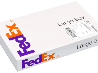 Cardboard Box Fedex 3D model
