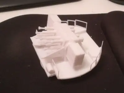 Anti aircraft Pom Pom 40mm scale 1 to 100 3D print model