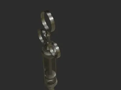 Antique medical syringe with 4k pbr textures Low-poly 3D model