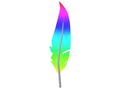 Feathers v1 009 Low-poly 3D model
